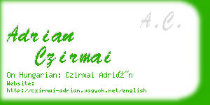 adrian czirmai business card